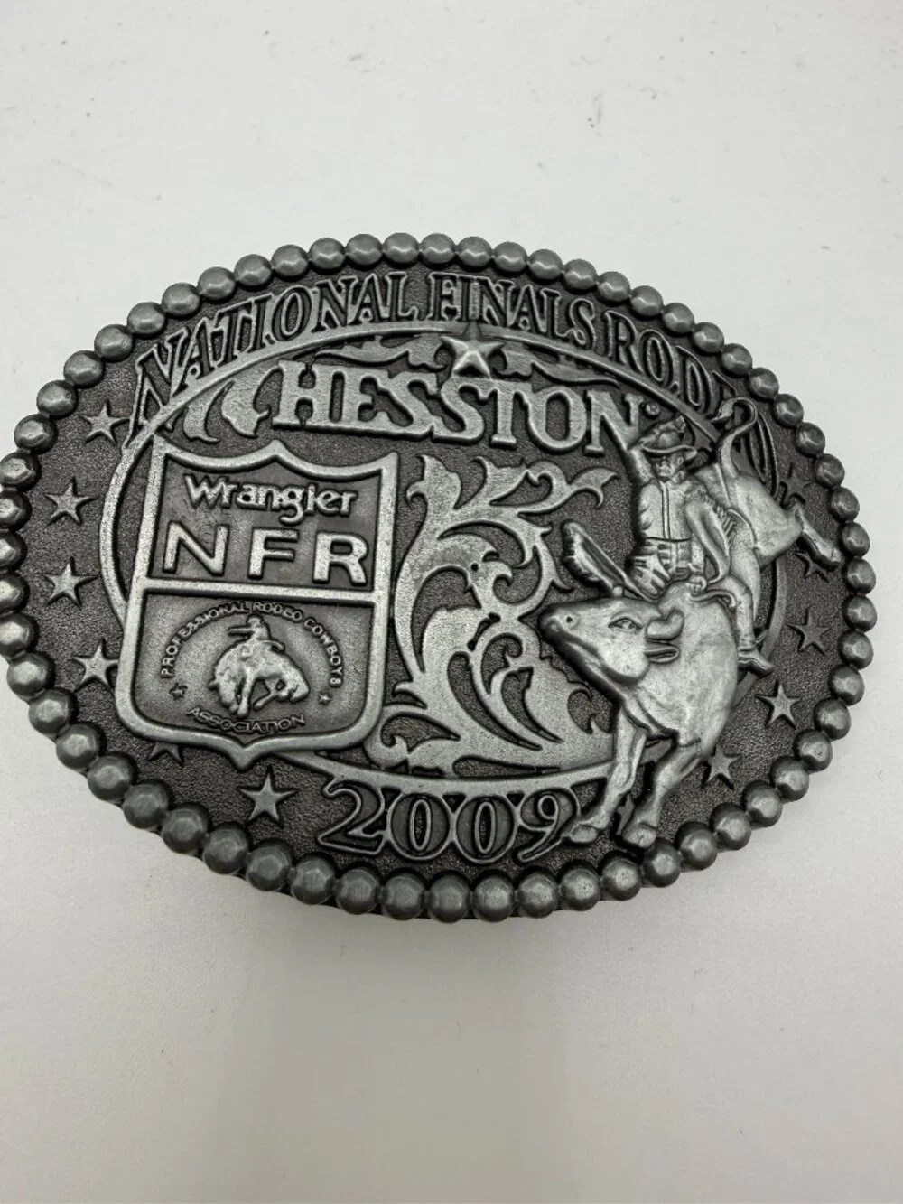 Vintage 2009 Hesston National Finals Junior Rodeo Belt Buckle